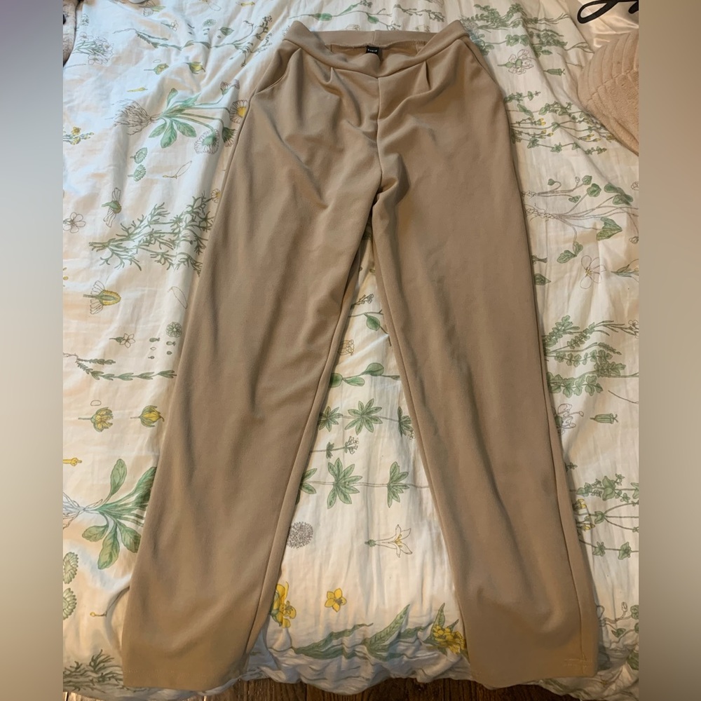 shein semi-casual tan pants